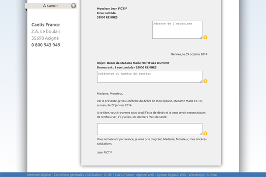 Picture of project Web App Caelis - Mathias Standaert