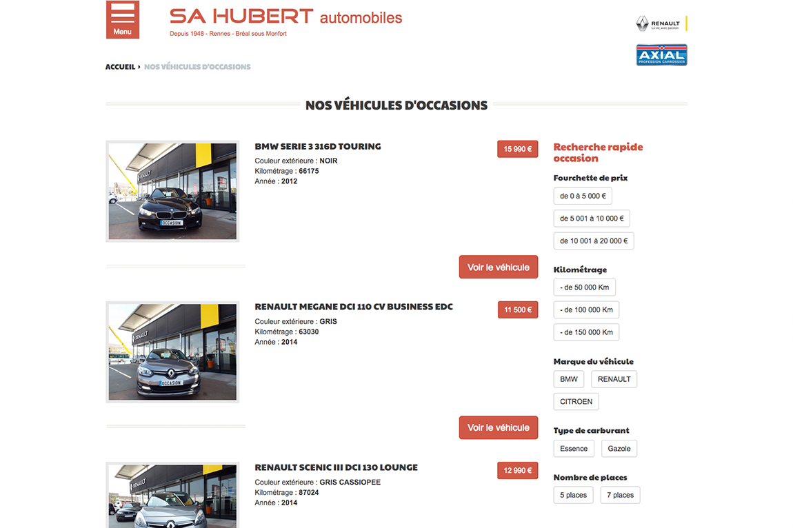 Image du projet Hubert Automobiles V2 - Mathias Standaert