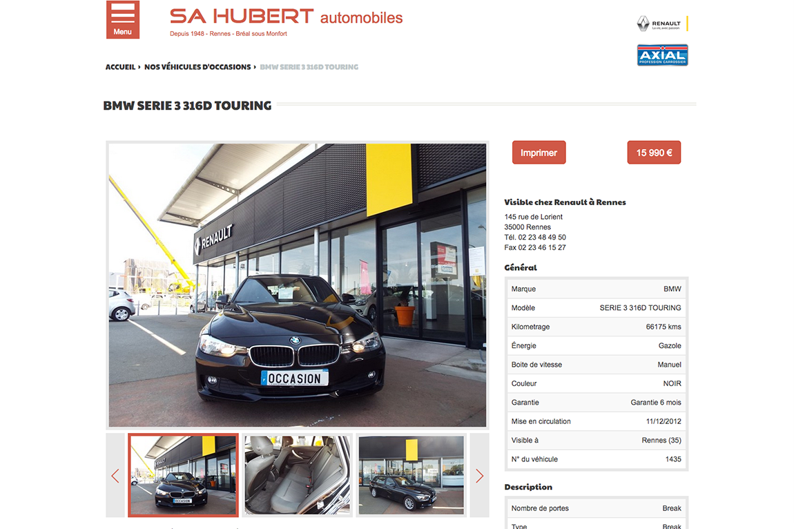 Image du projet Hubert Automobiles V2 - Mathias Standaert